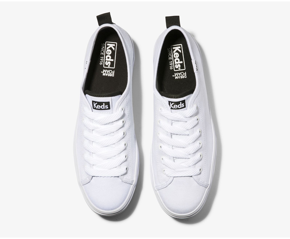 Tenis Keds Mujer Blancos - Triple Up Seasonal - 8674-DSXJY